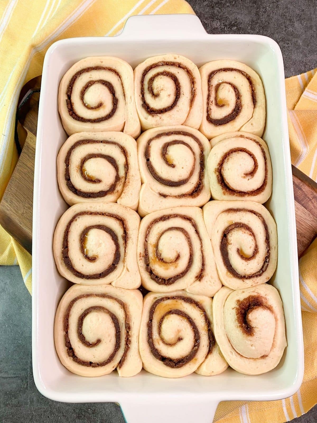 cinnamon rolls doubled in size.