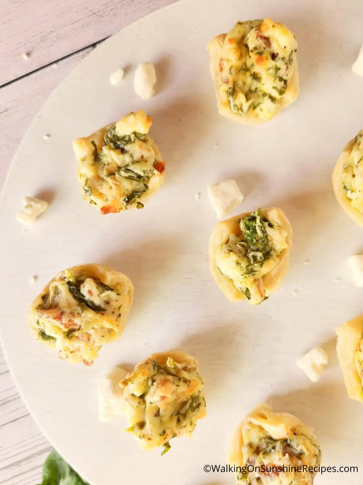 puff pastry appetizers with cream cheese.