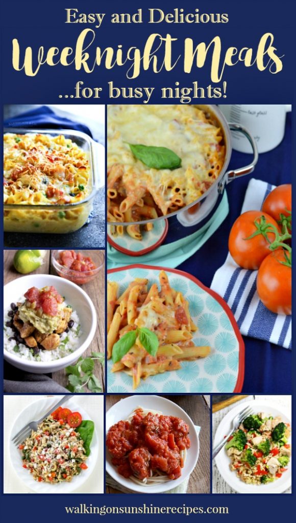 Easy Dinners For Busy Nights Weekly Meal Plan