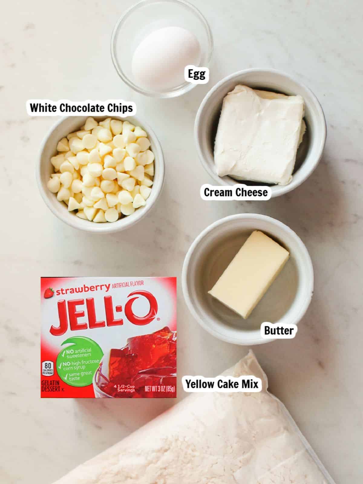 ingredients for cake mix cookies.