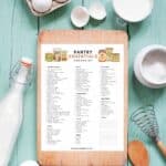 printable list of kitchen essentials.
