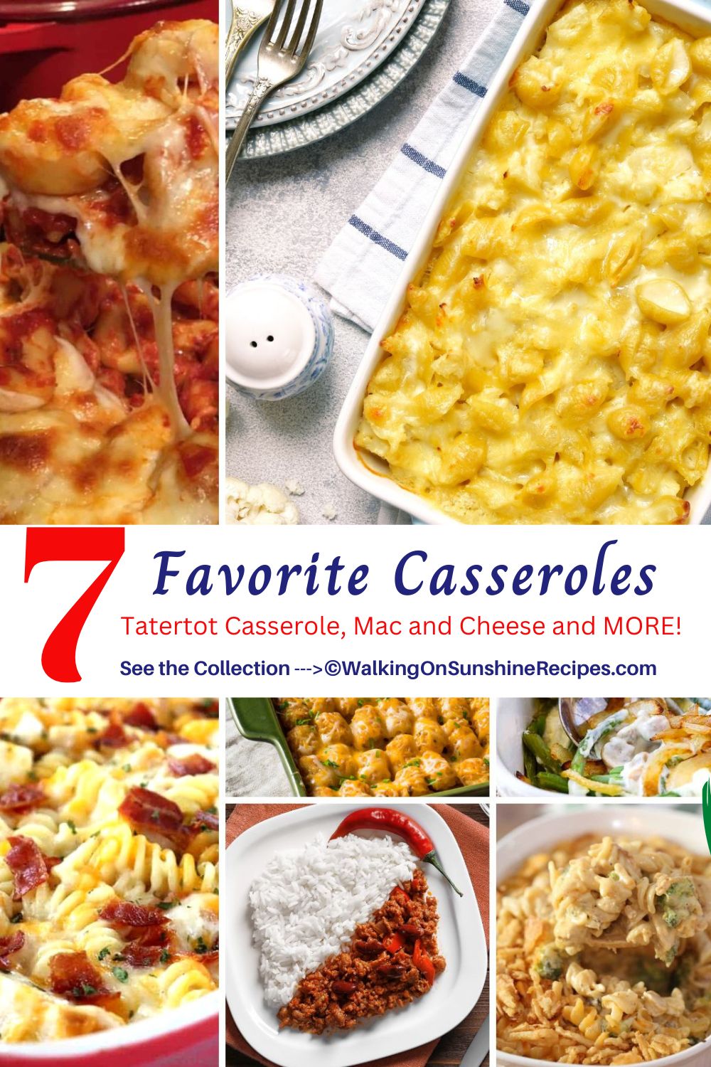 Favorite Casseroles Weekly Meal Plan