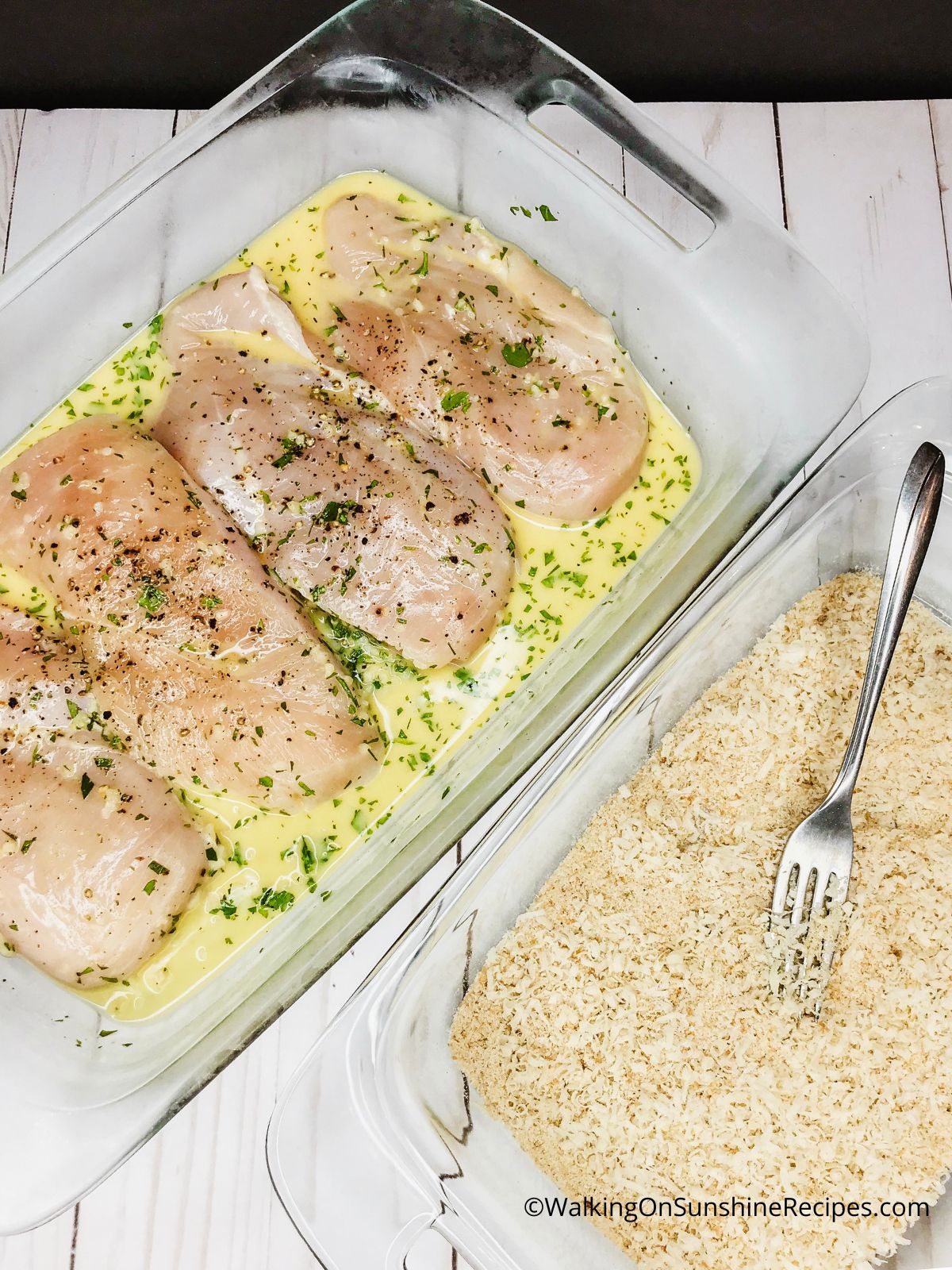 breadcrumbs and Parmesan cheese combined.