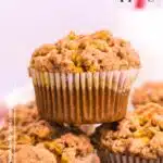 Pumpkin Muffins with crumb topping.