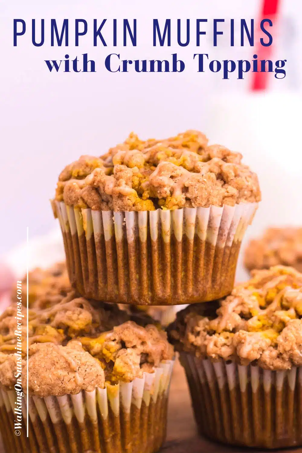 Pumpkin Muffins with crumb topping.