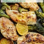 Sheet Pan Chicken Cutlets with text