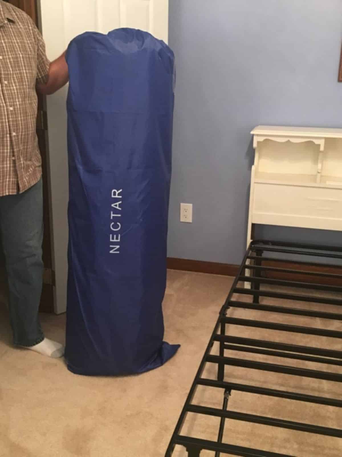 mattress in a bag.