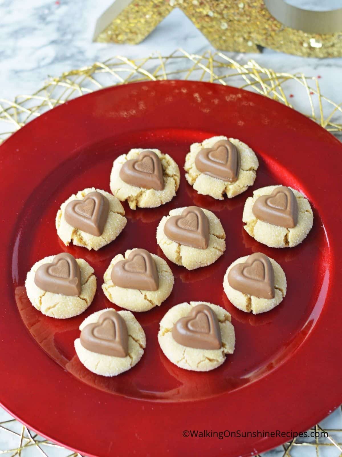 heart thumbprint cookies.