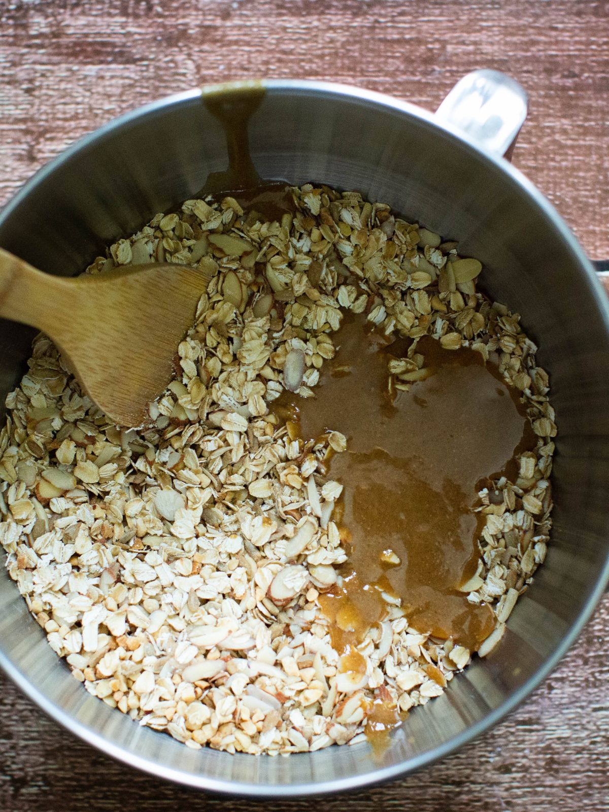 peanut butter mixture with oats.