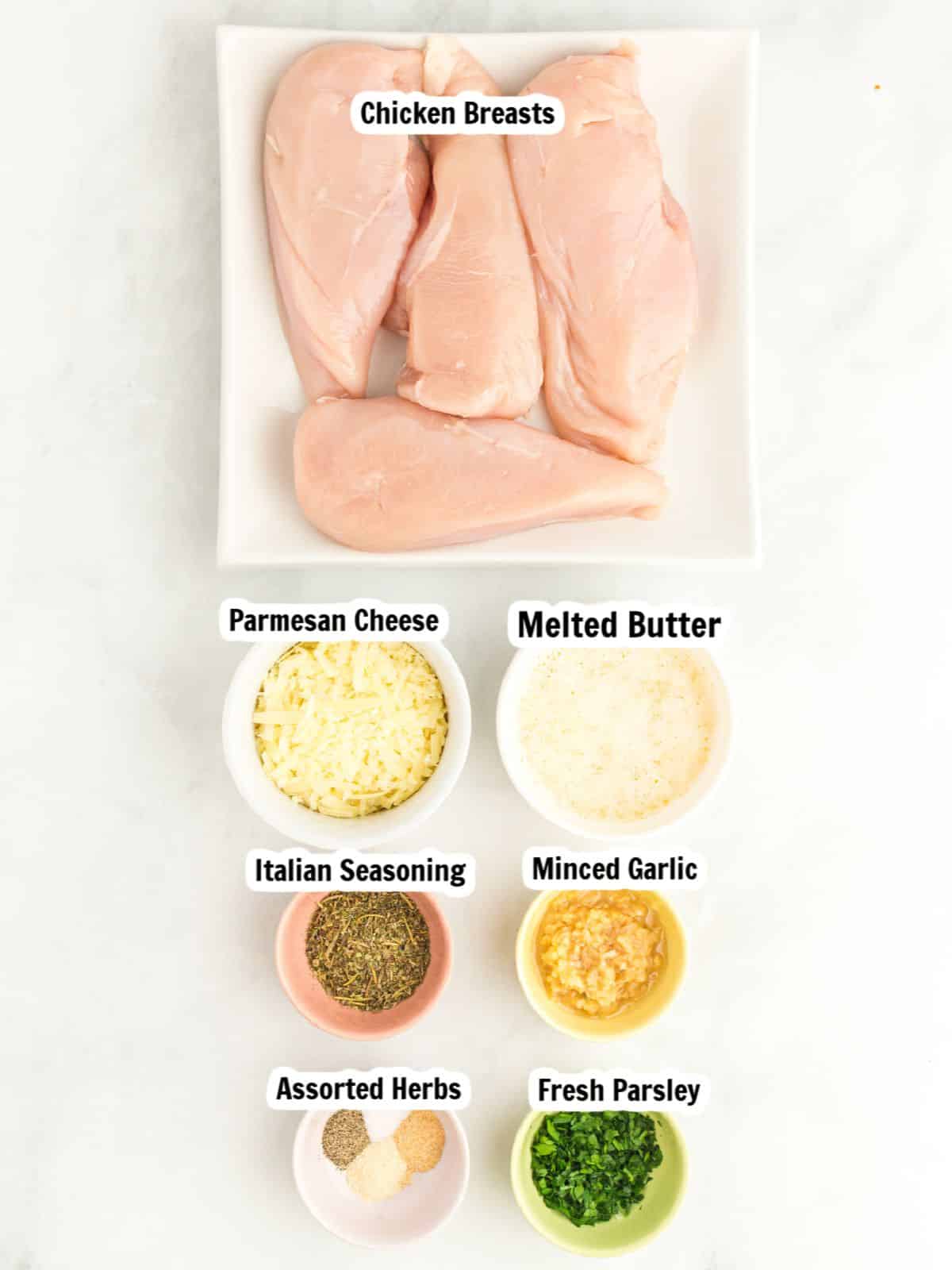 ingredients for garlic chicken.