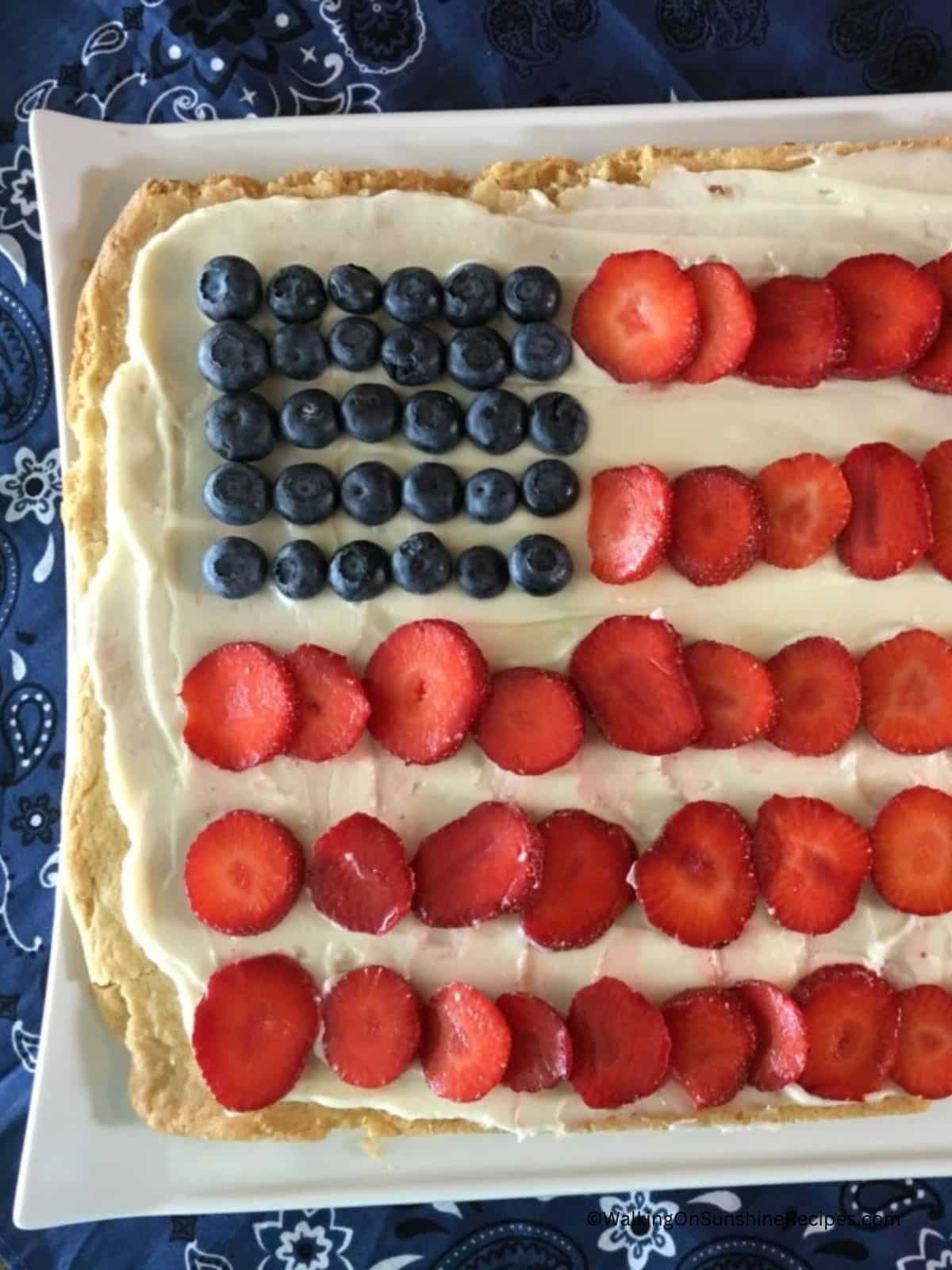 Sugar Cookie Flag Pizza
