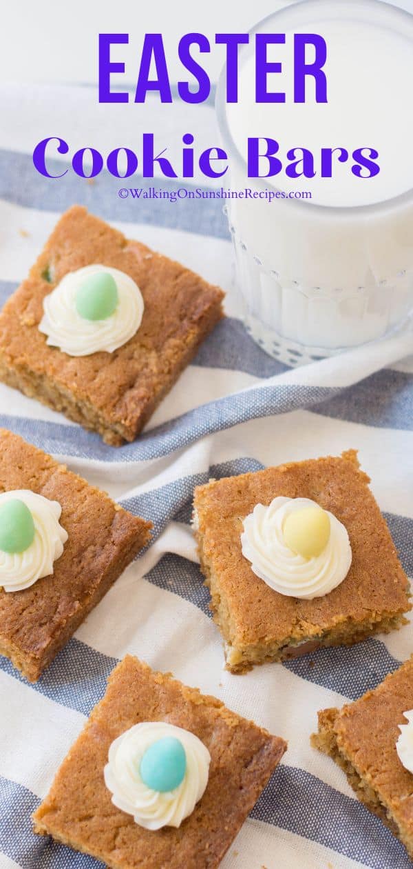 Candy Cookie Bars - Walking On Sunshine Recipes