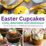 A collection of cupcakes decorated for Easter,