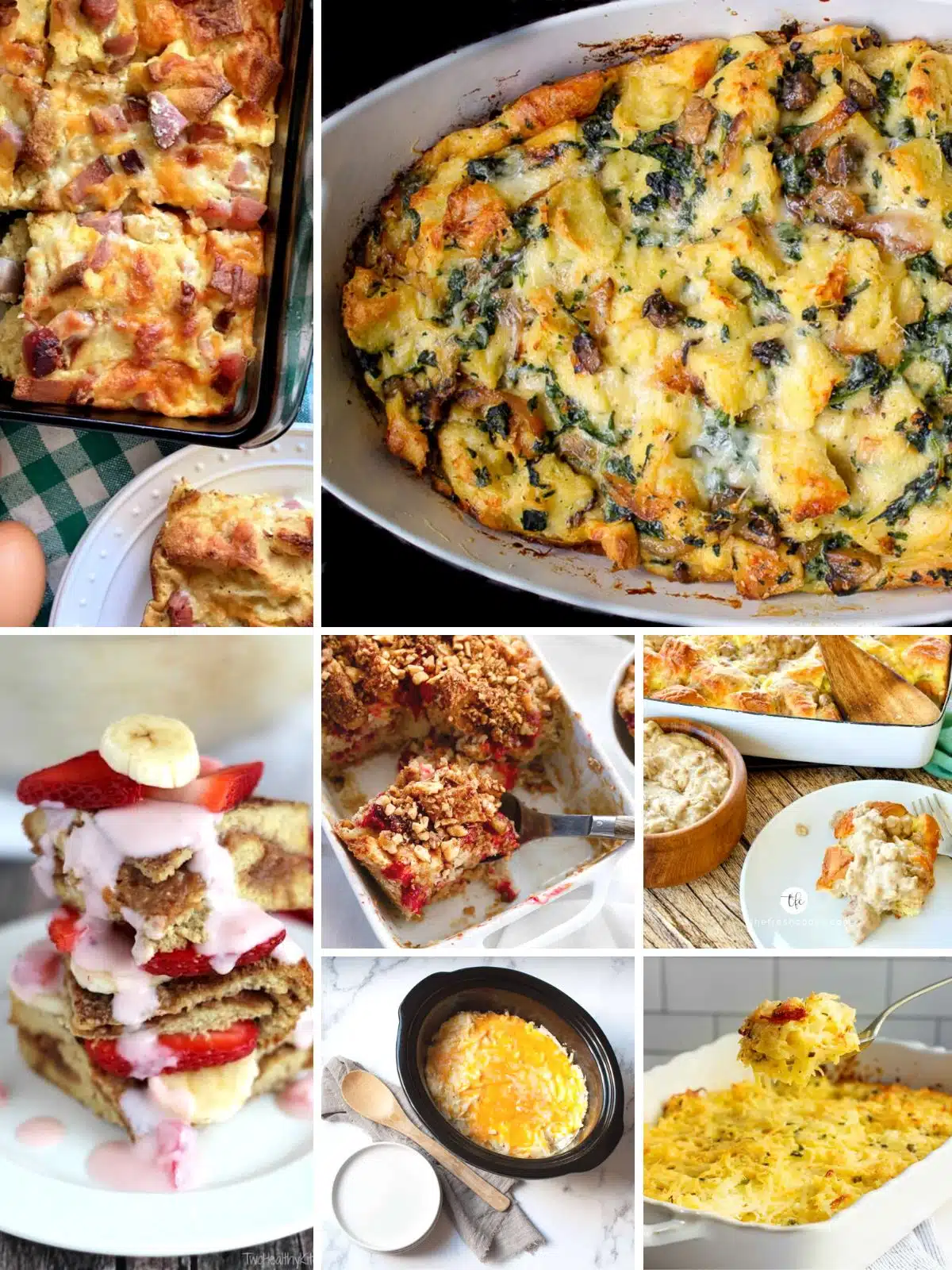 a collection of Easter breakfast casseroles.