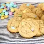 cookies with pastel candie pieces.