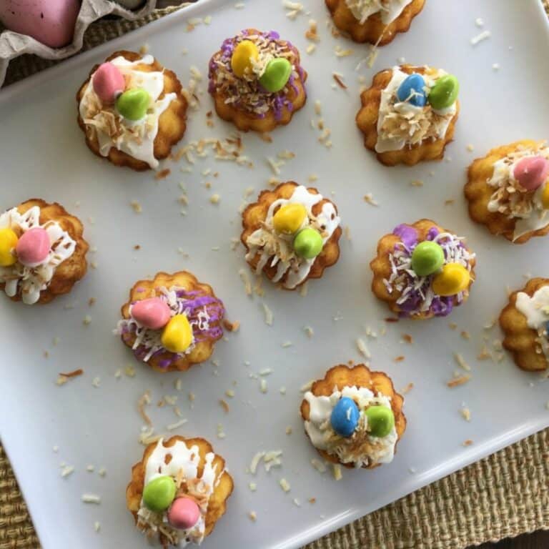 Easter Mini Bundt Cakes from a Cake Mix - Walking On Sunshine Recipes