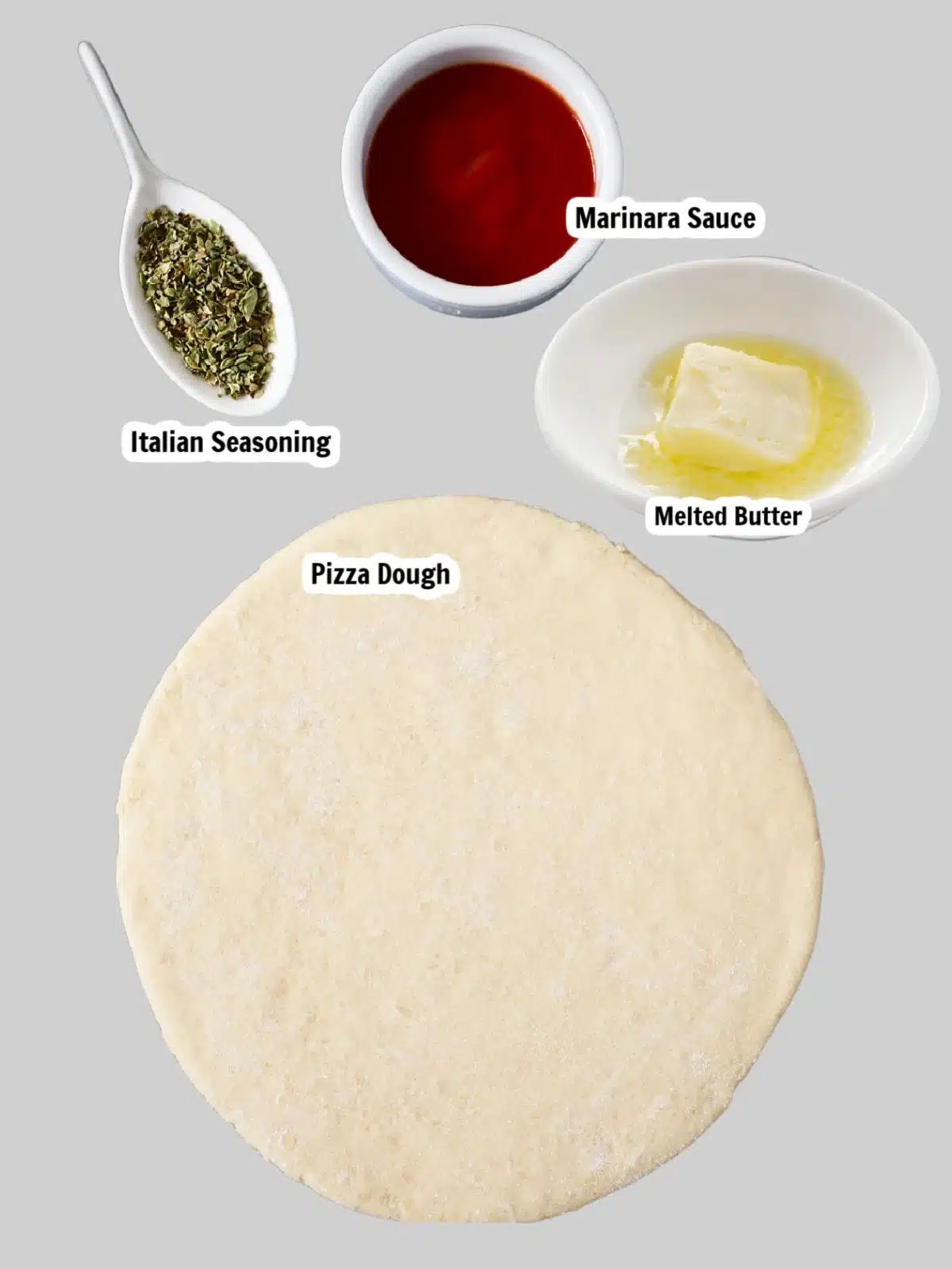 ingredients for semi-homemade breadsticks.