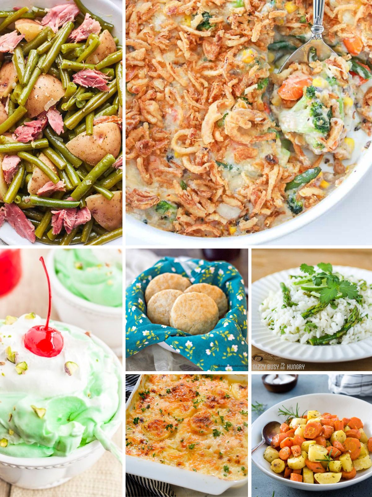 a collection of delicious side dishes to serve for Easter.