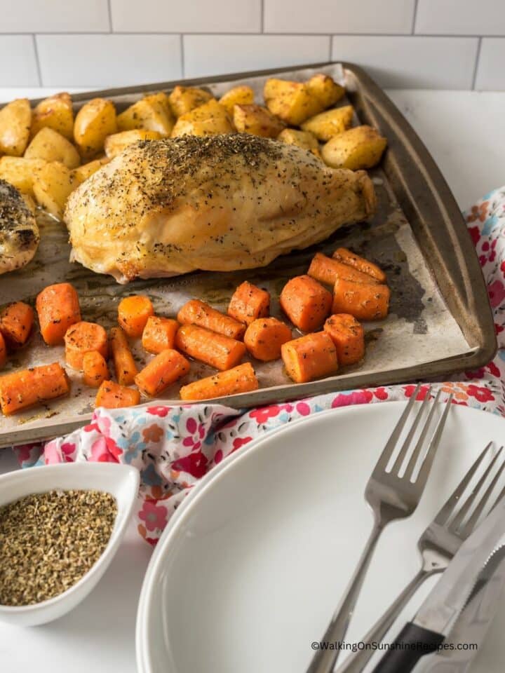 Sheet Pan Chicken Breast - Dinner for Two! - Walking on Sunshine
