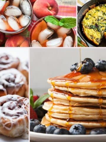 Four different recipes to serve for brunch.