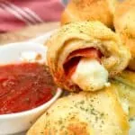 Crescent rolls stuffed with pepperoni and cheese.