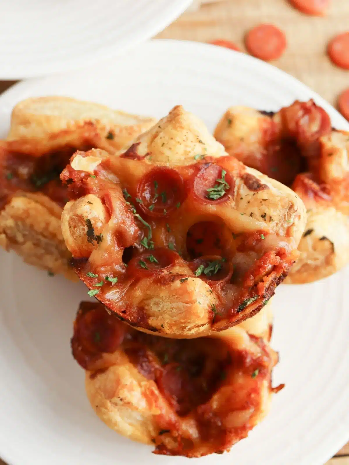 baked mini pizza puffs