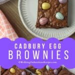 chocolate egg brownies for Easter.