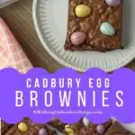 chocolate egg brownies for Easter.