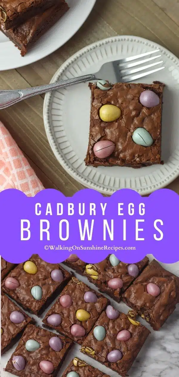 chocolate egg brownies for Easter.