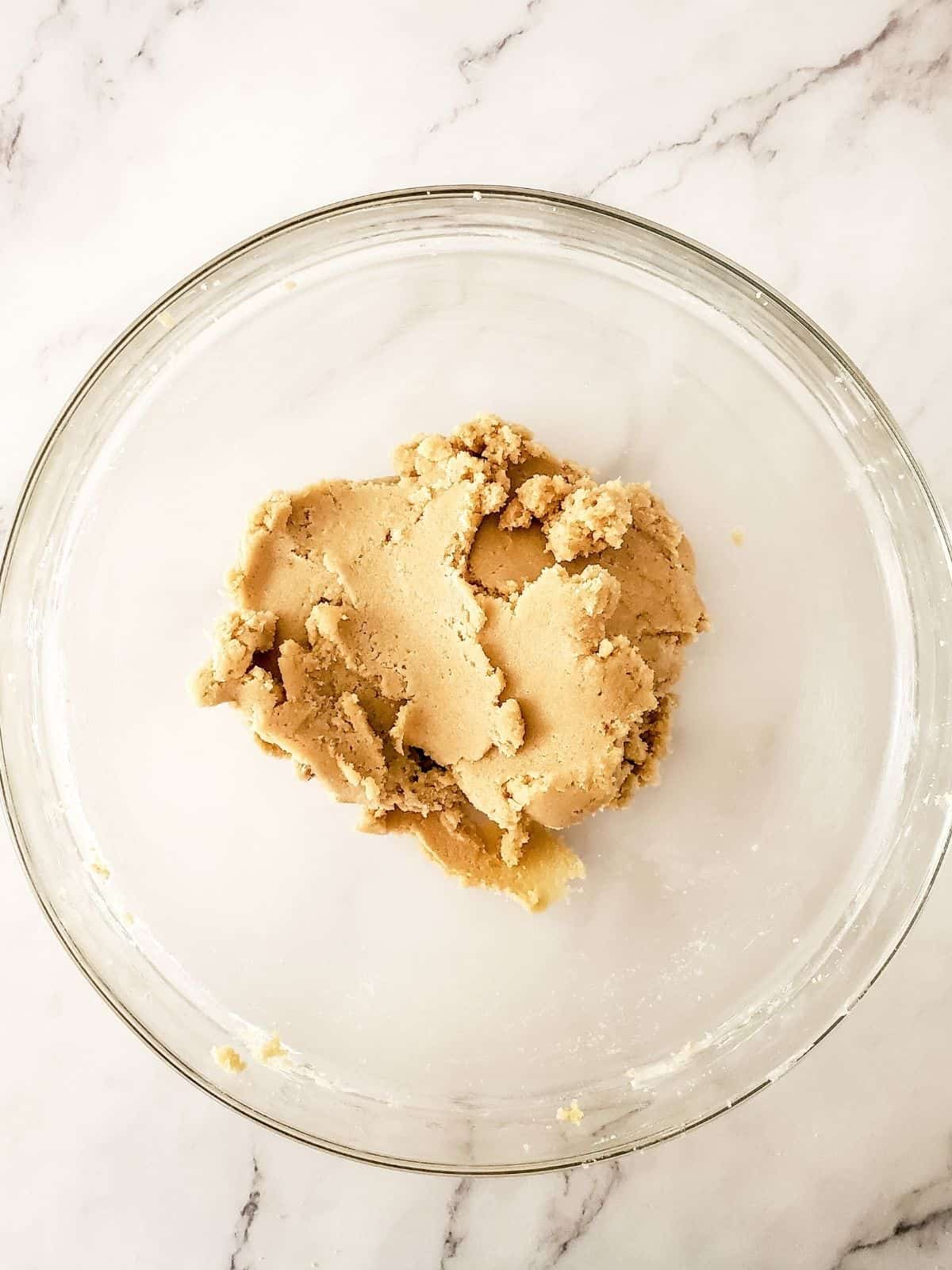 wet ingredients combined for cookie batter.