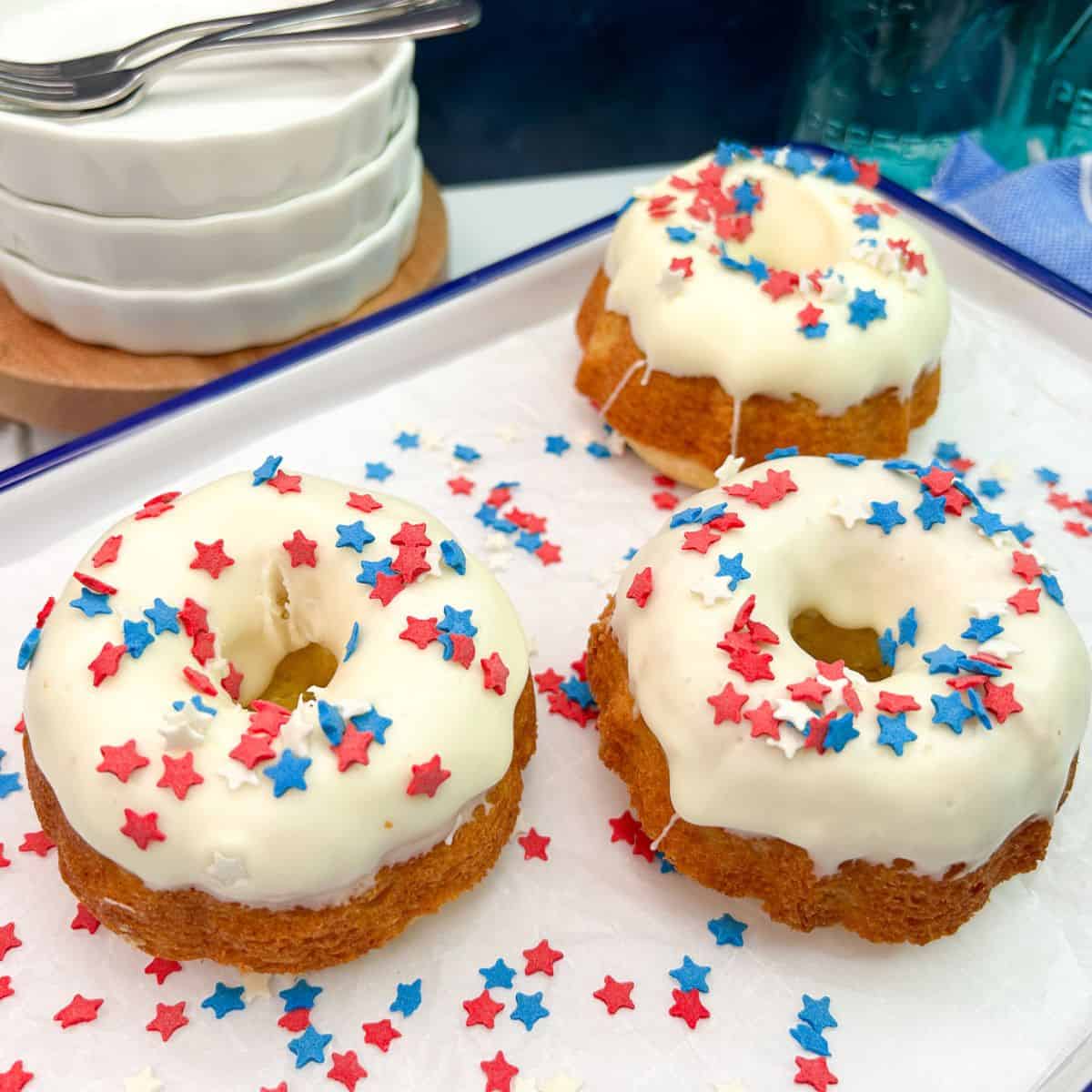 Memorial Day Sprinkles - Patriotic Star Sprinkles 10 Ounce - Fourth of July  - Red White and Blue Sprinkles for Cake Decorating