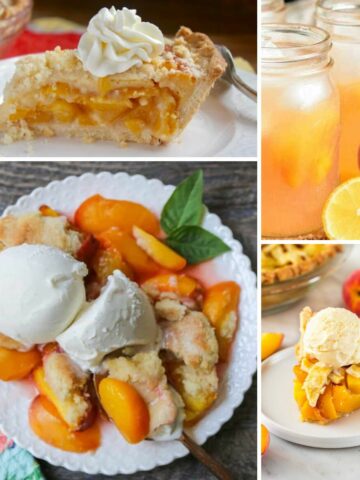 4 sweet peach dessert recipes.