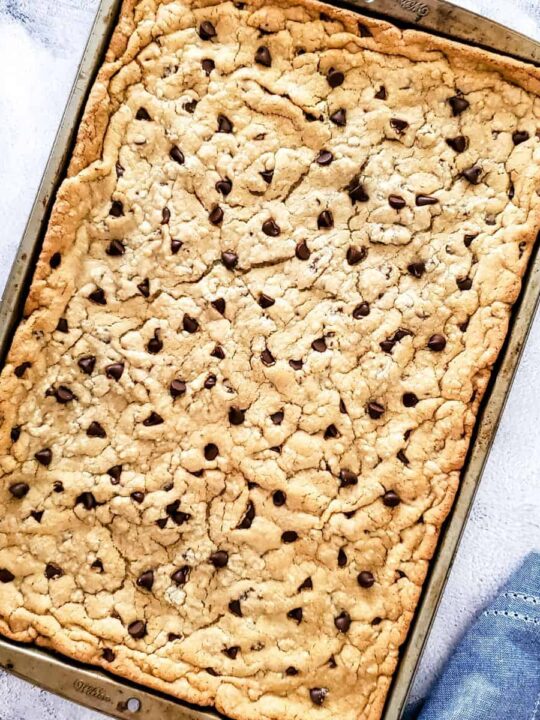 Chocolate Chip Cookie Cake - The Loopy Whisk