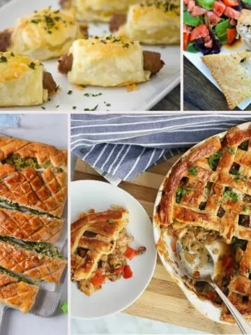 recipes made with puff pastry for dinner.