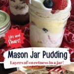 Pudding Desserts in a Jar Pinterest photo.