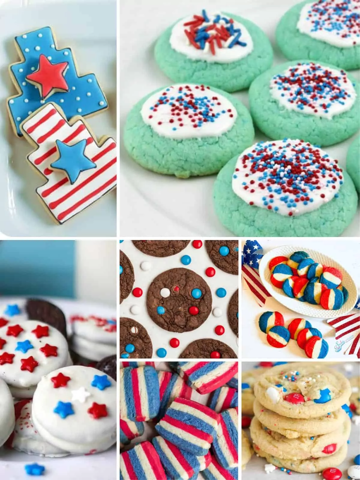 18 different cookie recipes perfect for patriotic holiday events.