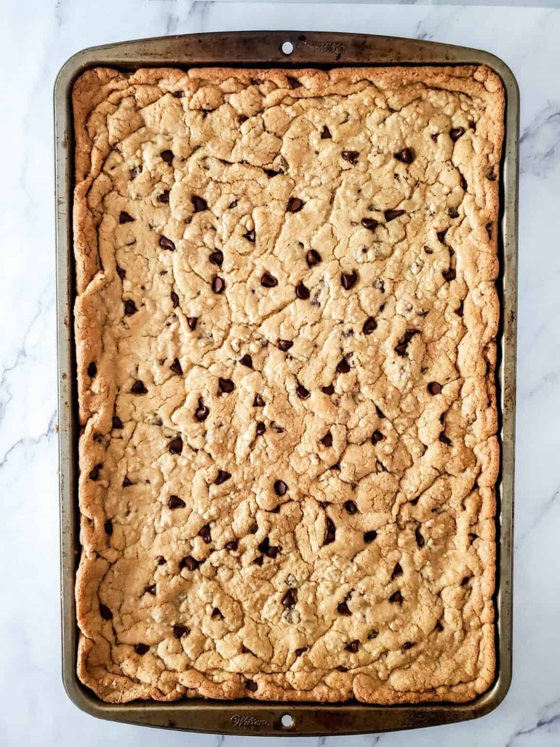 Sheet Pan Chocolate Chip Cookies Walking on Sunshine