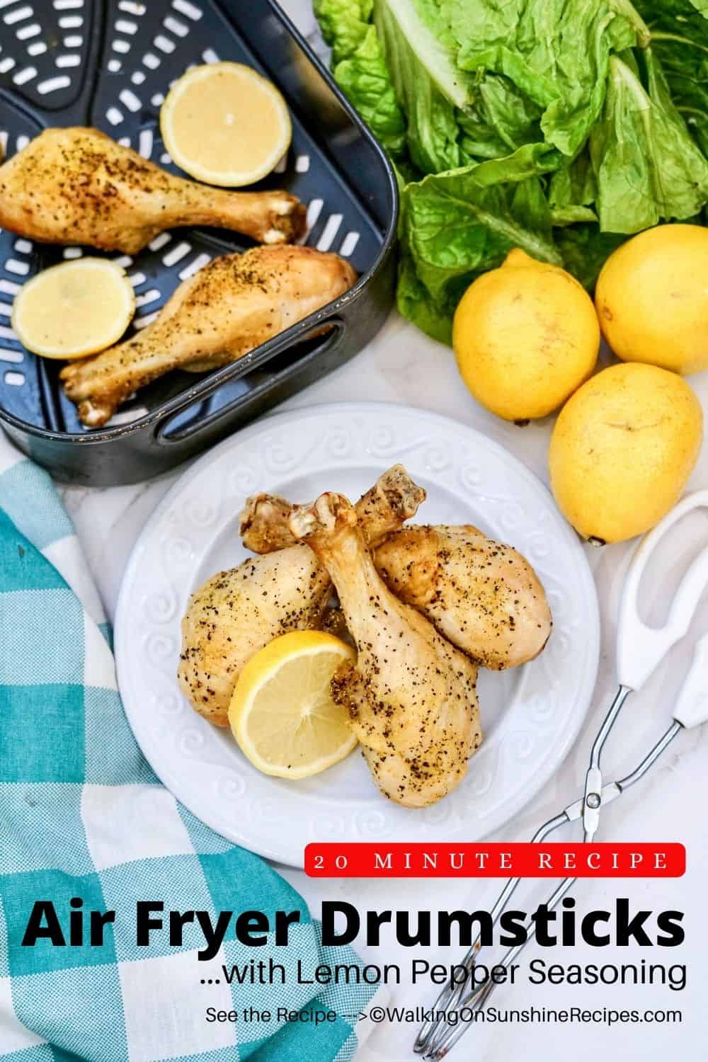 Air Fryer Chicken Drumsticks - Walking On Sunshine Recipes