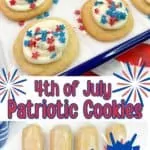 Pinterest photo of patriotic slice and bake cookies.