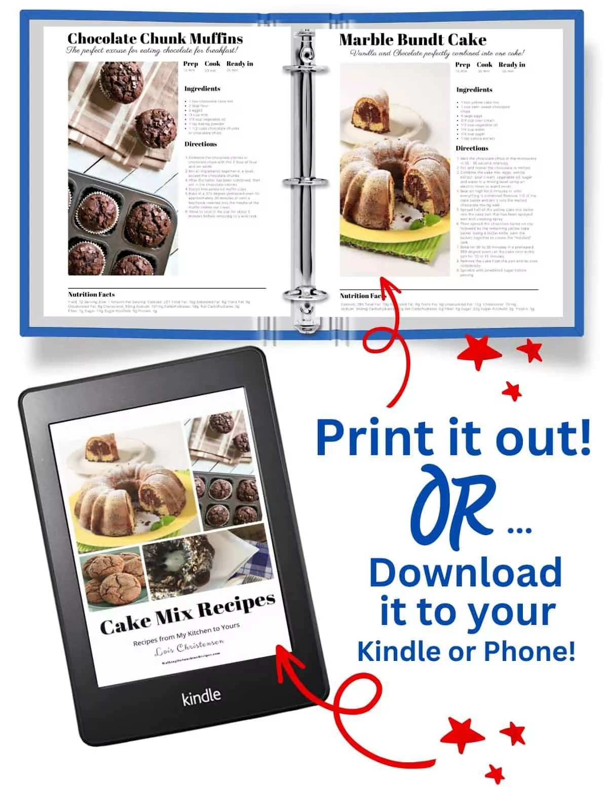 Cake Mix Sample Pages from ebook promo photo.