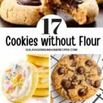 Pinterest photo - no flour cookies roundup.