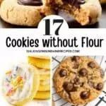 Pinterest photo - no flour cookies roundup.