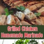 Pinterest photo grilled chicken with homemade marinade