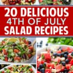 A collection of 20 easy to make 4th of July salad recipes.
