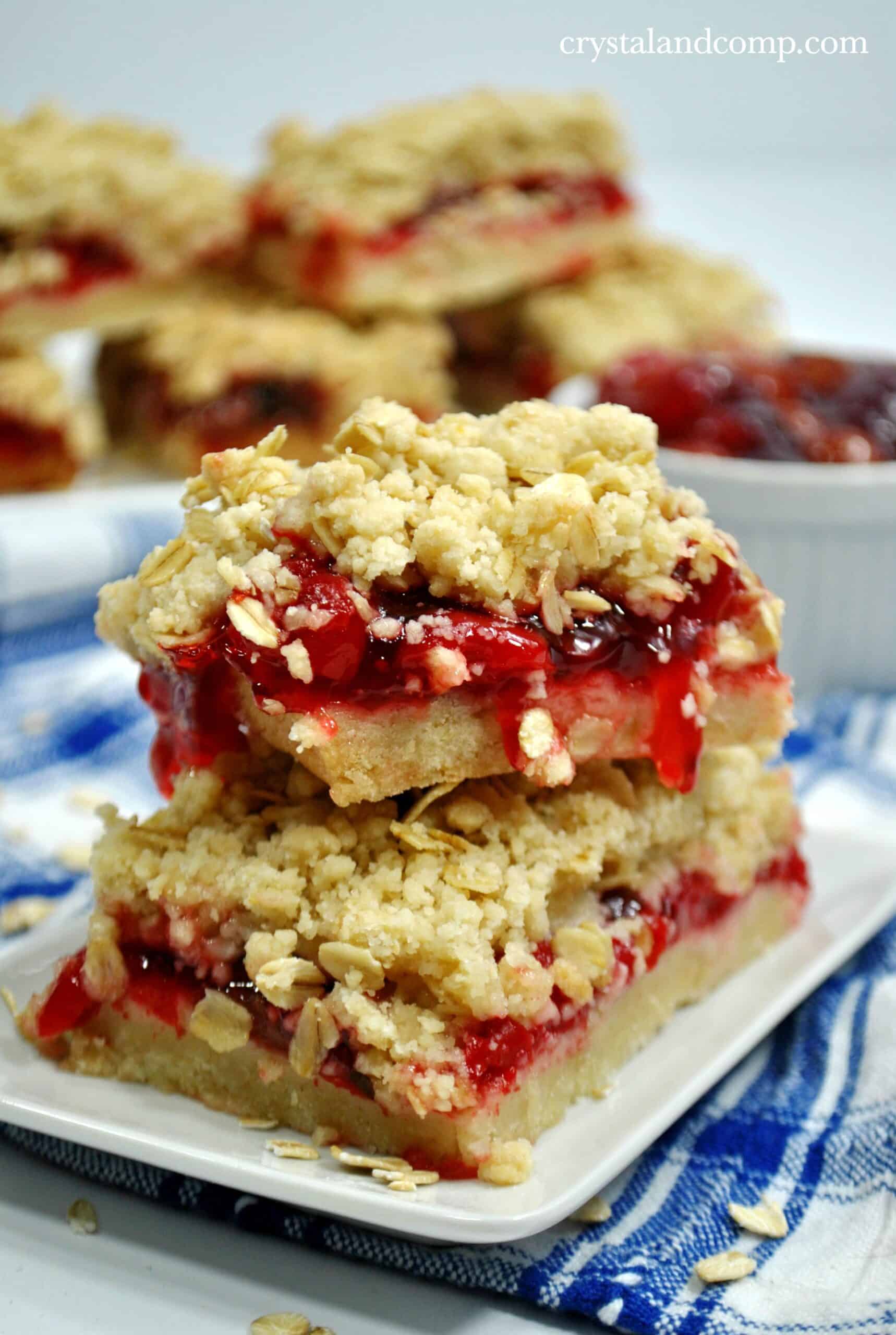 cherry pie crumb bars