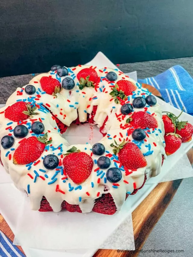 Red Velvet 4th of July Cake