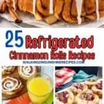25 refrigerator cinnamon roll recipes - Pinterest photo.
