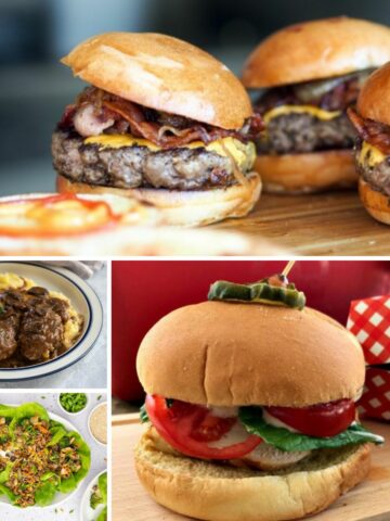 a collection of different burger recipes.