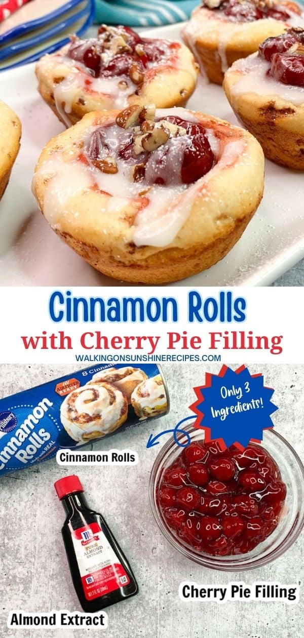 Pillsbury Cinnamon Rolls with Cherry Pie Filling