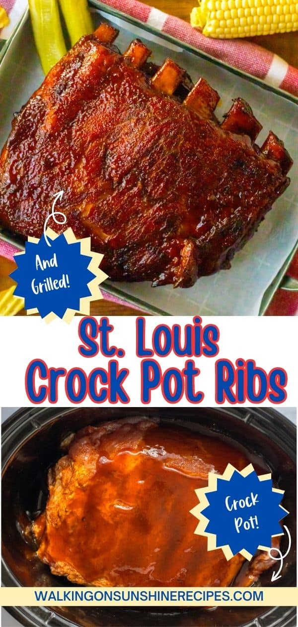 St. Louis Ribs made in the Crock Pot Walking on Sunshine